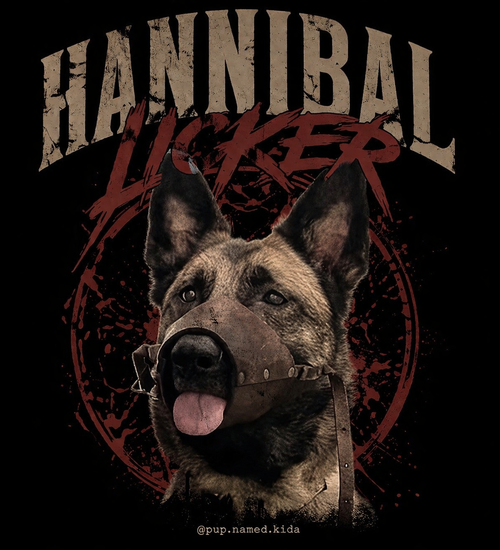 Kida's "Hannibal Licker" K9 Tee — Vintage German Shepherd Dog Graphic T-Shirt